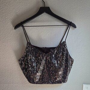 Sequin Crop Top - SHEIN Curve - 2XL